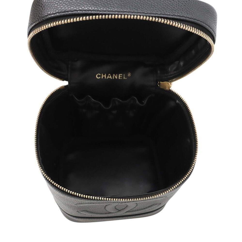 CHANEL Black Caviar Leather Logo Pouch - Picture 5 of 14